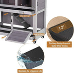Rabbit Cage Indoor Outdoor with Casters