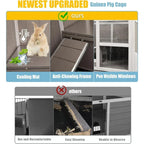 Rabbit Cage Hutch with Ramp and Hideout