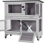 Rabbit Cage Indoor Outdoor with Casters