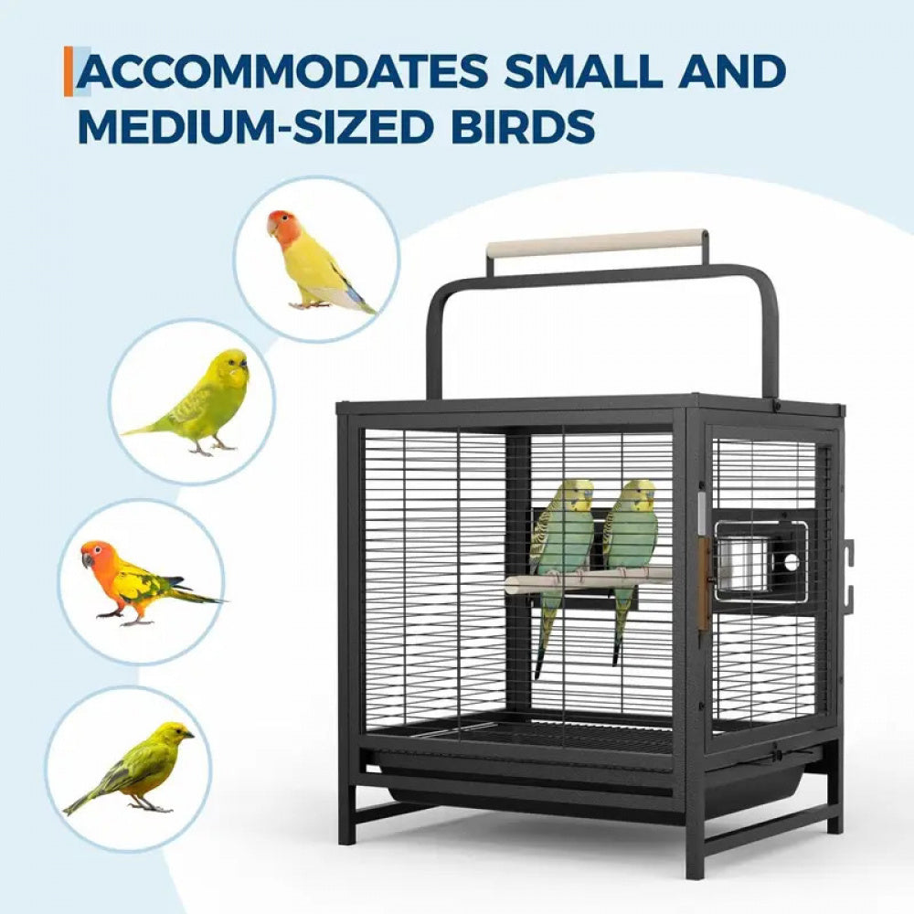 Small Bird Cage Lightweight Metal Portable for Travel