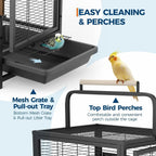Small Bird Cage Lightweight Metal Portable for Travel