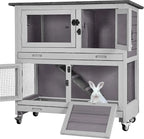 Rabbit Cage Indoor Outdoor with Casters