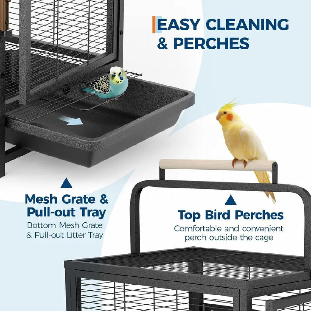 Small Bird Cage Lightweight Metal Portable for Travel