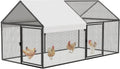 Metal Chicken Coop  Chicken Run with Waterproof Cover