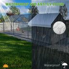 Metal Chicken Coop  Chicken Run with Waterproof Cover